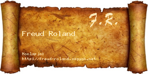 Freud Roland névjegykártya